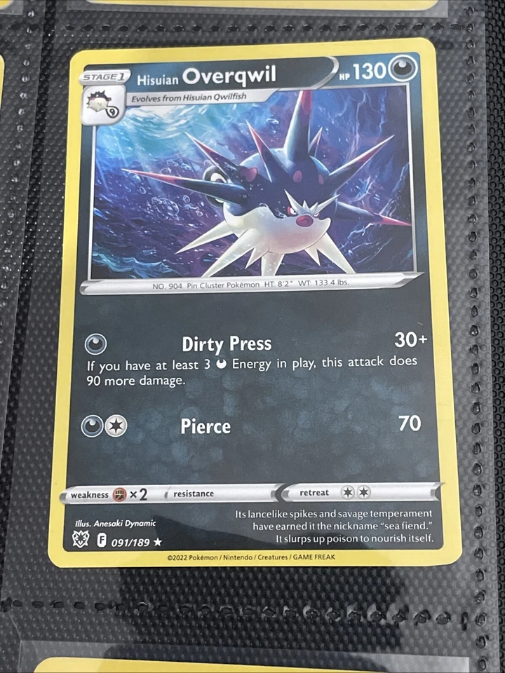 Hisuian Overqwil 091/189 Swsh10: Astral Radiance Regular - Image 1 of 1