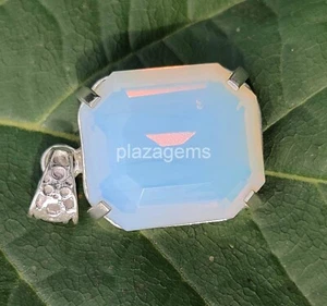 76Ct Natural Pink Welo Opal Certified Emerald 925 Solid Silver Pendant Gems 4OUP - Picture 1 of 8