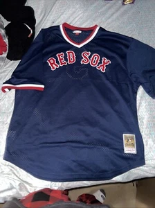 TED WILLIAMS #9 BOSTON RED SOX Mitchell & Ness BP BASEBALL Jersey 2XLT NWOT - Picture 1 of 4