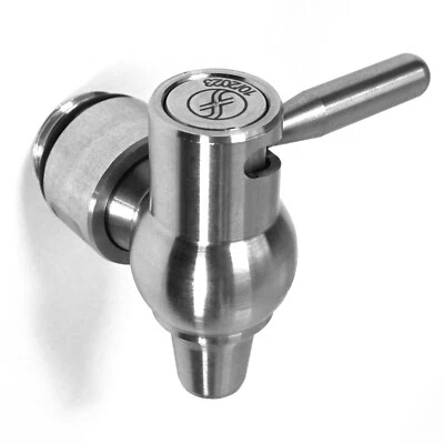 Hahn Auslaufhahn Fass Kugelhahn V2A Gewinde 1/2" Auslaufbogen lebensmittelecht - Bild 1 von 4