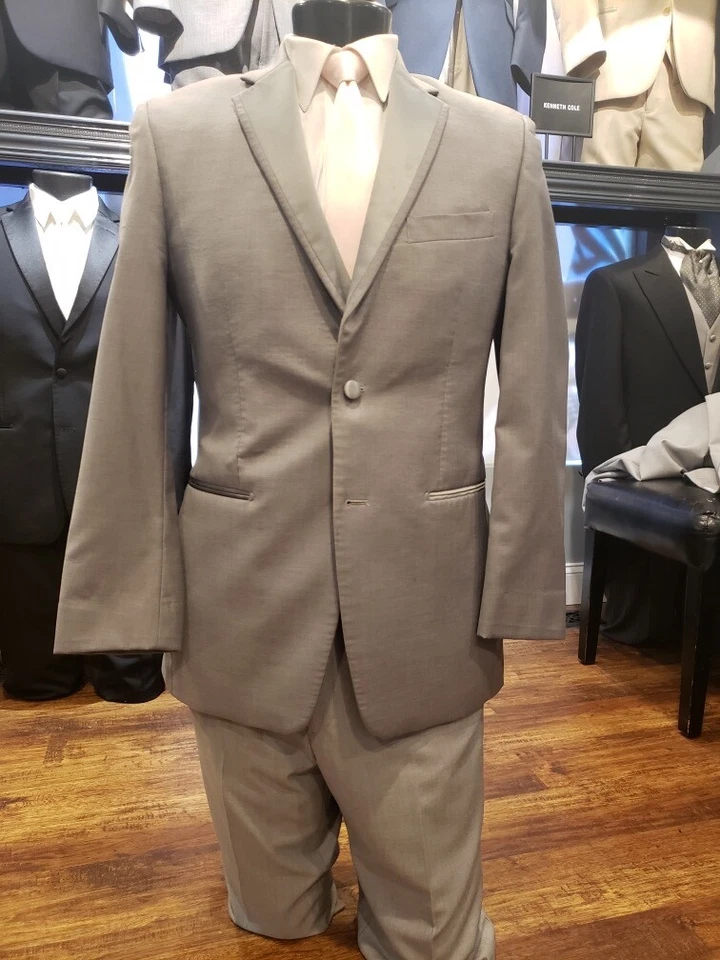 TRAJE ESMOQUIN PERRY ELLIS NOCHE HOMBRE GRIS LANA TALLAS 36-52, Devoluciones Aceptadas Foto 1 de 1