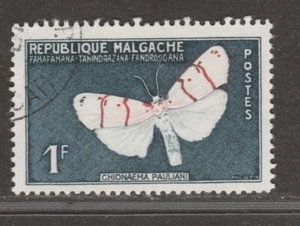 MADAGASCAR 1960 1Fr Butterfly Chlonaema pauliani CTO (NH) - Picture 1 of 2