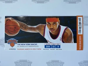 2015 Minnesota Timberwolves at New York Knicks Ticket 3/19/15 - Picture 1 of 1