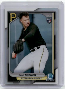 PAUL SKENES 2024 Bowman Chrome IMAGE VARIATION REFRACTOR SP RC Pirates #31 - Picture 1 of 2