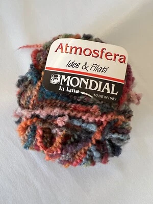 Atmosfera Mondial La Lana Yarn 100% Wool Made in Italy Multicolor 50g Knitting  - Image 1 of 3