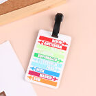 Suitcase Country Name Luggage Tag Letters Address Holder Silicone Baggage Label