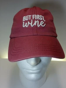 State of Mine Brand "But First, Wine" - Womens Adjustable Cap, Pre-owned (TA) - Picture 1 of 8