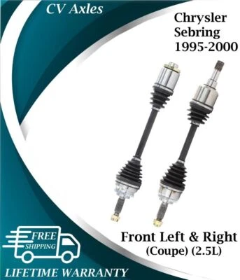 Nuevos ejes CV delanteros OE para Chrysler Sebring 1995-2000 cupé de 2,5 L garantía de por vida. Foto 1 de 4
