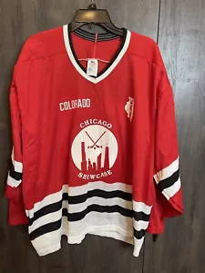 Vintage Chicago Showcase Colorado Hockey Trikot #23 Erwachsene XL rot CCM neu mit Etikett - Bild 1 von 5