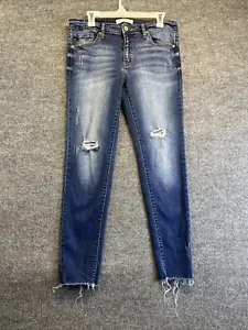 KanCan Jeans Damen 13 Mid-Rise Ankle Skinny Whiskered Distressed Whiskered - Bild 1 von 11