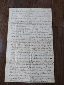 Antiguo 1808 Harrison Township Franklin Co Ohio Contratación Documento Legal Tierra - Imagen 1 de 22