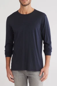 NEW Rag & Bone Black Long Sleeve Cotton Blend Crewneck T-Shirt Sz XL NWT $120 - Picture 1 of 12