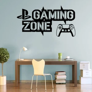 Adesivi Murali Gaming Zone Playstation 5 Controller Gamer Vinile Decalcomanie Decorazione PS5 - Foto 1 di 3