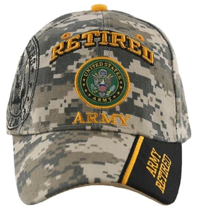 Gorra de béisbol retirada del ejército de los Estados Unidos, sombrero de camuflaje militar ACU camuflaje digital para hombres y mujeres - Imagen 1 de 8