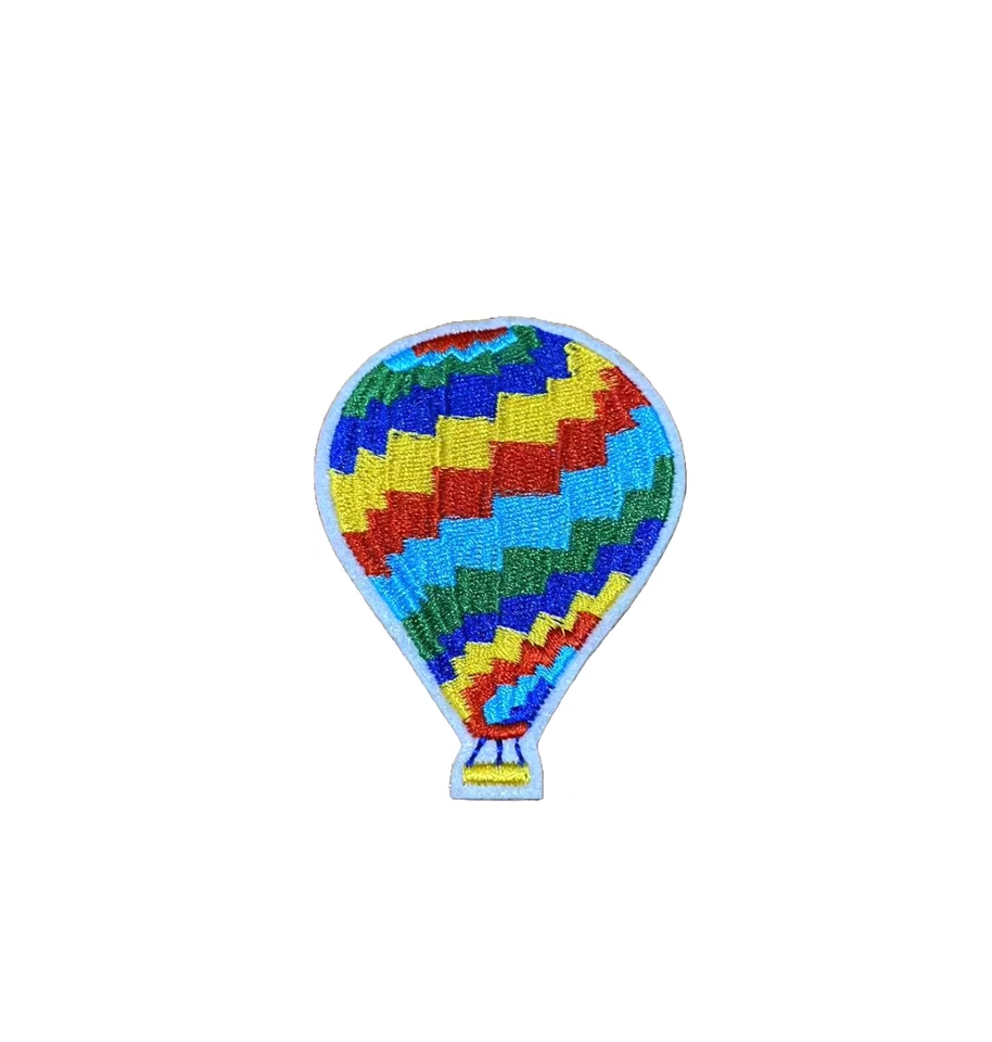Hot Air Balloon Embroidered Patch Appliques Iron On Sew On 2.1 X 2.9 Inch High - Image 1 of 1