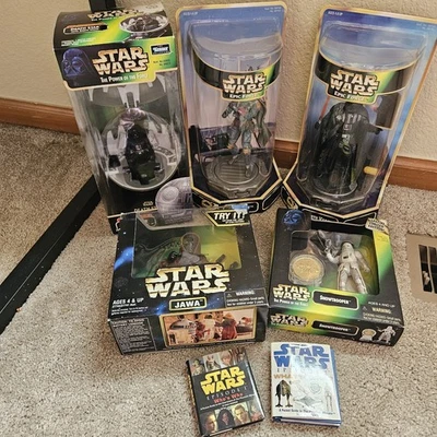 Lote de juguetes POTF 1997 Star Wars Power of the/EPIC Force - Bobba Fett, Darth, JAWA, Foto 1 de 4