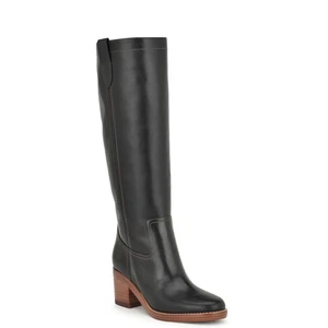 Damen Hecee Blockabsatz Runde Spitze Kniehoch Maßgeschneidert Stiefel - Bild 1 von 6