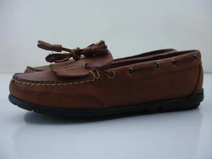 Damenschuhe 9 B M Polo Sport Ralph Lauren braun Leder Kiltie Quaste Halbschuhe - Bild 1 von 15