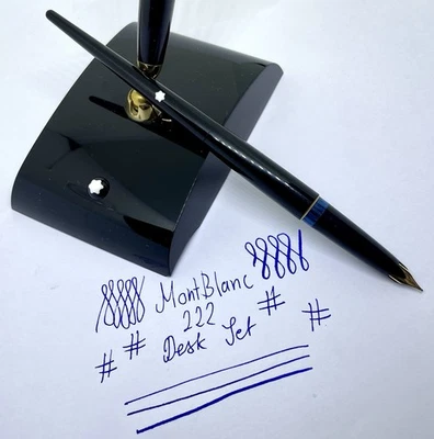 Muy Raro 1960 MONTBLANC 222 Pluma Estilográfica JUEGO DE SOPORTE DE ESCRITORIO - Pistón - 22 32 - RESTAURADO Foto 1 de 4