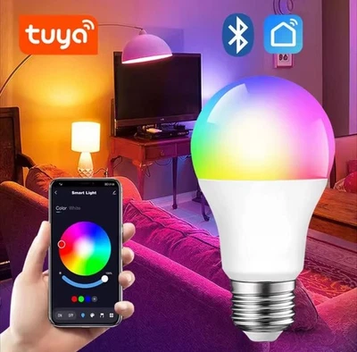 Tuya Bluetooth Smart LED Lampe E27 RGB 220V für Wohnzimmer & Party - Bild 1 von 4