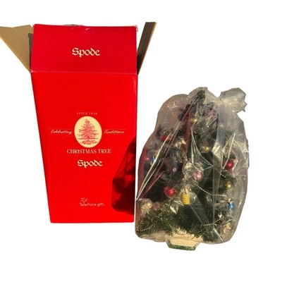 2004 Spode 24" Lighted Christmas Tree Teleflora with Ornaments New Original Box