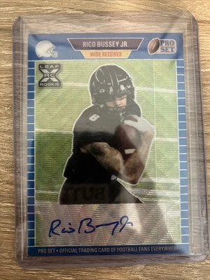 2021 Leaf Pro Set Metal - 1989 Autographs Rico Bussey Jr. Blue Rainbow /75 (AU  - Image 1 of 2