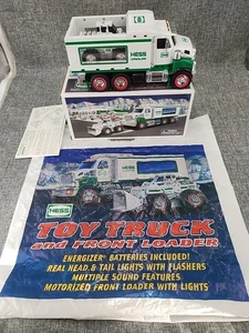 Camión de juguete y cargador frontal Hess 2008 vintage - nuevo en caja con bolsa original - Imagen 1 de 24