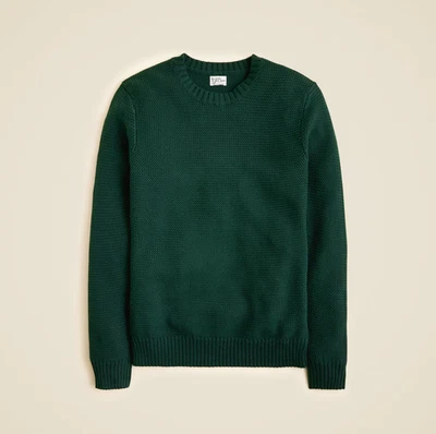 [GRAN VENTA] Suéter de cuello redondo de algodón con punto de cesta J.Crew para hombre - AUTÉNTICO - Nuevo Foto 1 de 4