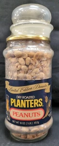 Vintage Planters Peanuts Glass Decanter NOS With Original Peanuts - Picture 1 of 6
