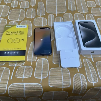 Apple iPhone 15 Pro 128GB Natural Titanium with box BH 90% - Ex Condition  - Image 1 of 4