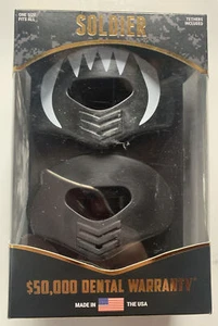 Soldier Sports Black Lip Fang Protector Mouth Guard Football NEW In Box - 7 - Picture 1 of 6