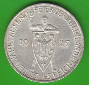 Münze Silber 5 Reichsmark 1925 A Rheinlandfeier in vz hübsch nswleipzig - Picture 1 of 3