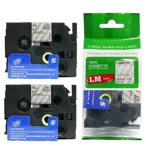 Paquete de 2 cintas transparentes blancas de 18 mm para fabricante de etiquetas P-touch modelo PT1760, PT-1760 - Imagen 1 de 1