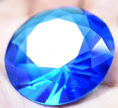 Lab Created 64.55 Ct Beautiful Blue Tanzanite GGL Certified Diamond Cut Gemstone - Image 1 of 4