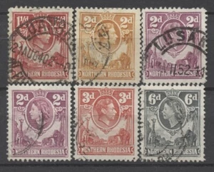 Nº: 132463 - RODESIA DEL NORTE - LOTE DE 6 SELLOS ANTIGUOS - ¡USADOS!! - Imagen 1 de 1