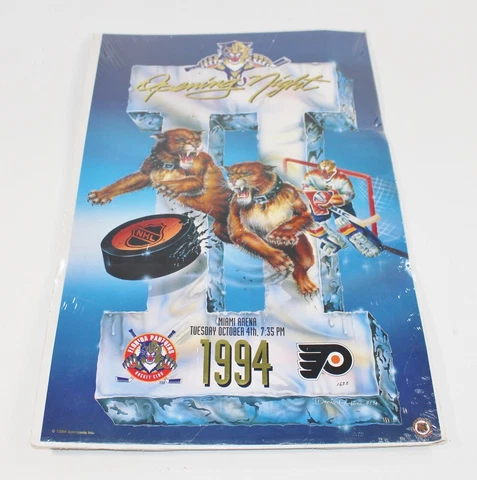 VTG Miami Arena NHL Hockey 90s 1994 Opening Night Promo Poster Florida Panthers Cover