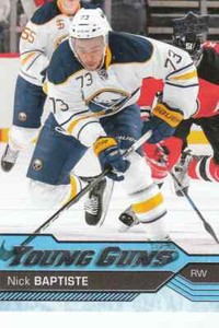  2016-17 UD Series 2 Young Guns Rookie #477 NICK BAPTISTE  Buffalo Sabres RC  