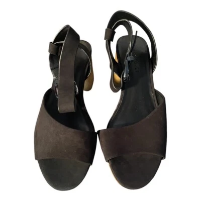 Sandálias plataforma aerossóis cal camurça tamanho 8,5 - Imagem 1 de 3