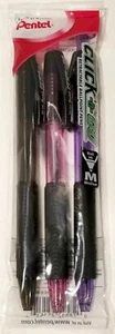 NEW Pentel Click-N-Go Ballpoint Pen 3-Pack BLACK INK 1.0mm Tip BK450 Retractable - Picture 1 of 2