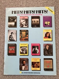 Hits! Hits Hits! 45 chartbuster hits, music book for clarinet, Pub. 1988 - Picture 1 of 21