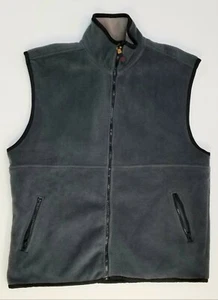 LD Sport International Mens Grey Fleece Warm Vest Outdoors Medium Turtle Neck - Picture 1 of 12