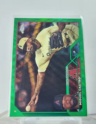 2023 Topps Chrome Update Green #USC57 Miguel Castro /99 Arizona Diamondbacks - Image 1 of 2
