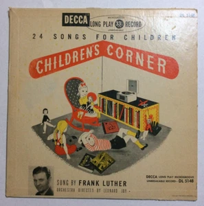 DECCA Children's Corner 24 Songs For Children Sung By Frank Luther Record DL5148 - Imagen 1 de 8