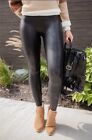 SPANX Petite Faux Leather Leggings Womens Black Size XS TP