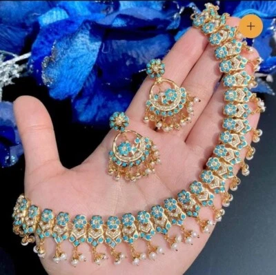 Necklace Jadau  jewellery with Earrings Wedding bridal Special - Image 1 of 4