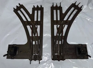 #021 Antique Early Lionel Standard Gauge RH/LH Manually Operated SWITCHS - Picture 1 of 15