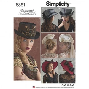 Simplicity Ladies Sewing Pattern 8361 Costume Hats (Simplicity-8361-A) - Picture 1 of 10