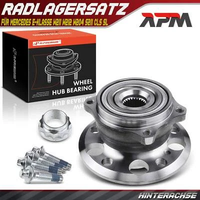 Wheel Hub Wheel Bearing Kit Rear Left or Right for Mercedes E-Class CLS SL CLK - Image 1 of 4