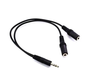 3.5mm Stereo Splitter Jack Male to Female Cable Lead for Speaker Mobile Phone - Picture 1 of 4