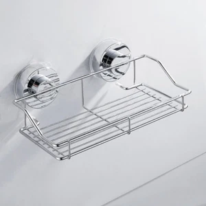 Shower Caddy Shelf Stainless Steel Suction Cup Shower Organizer ShelfCaddy M∝ - Picture 1 of 9